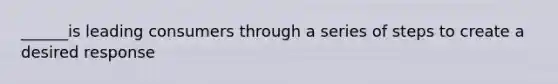 ______is leading consumers through a series of steps to create a desired response
