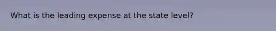 What is the leading expense at the state level?