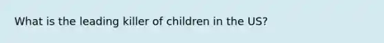 What is the leading killer of children in the US?