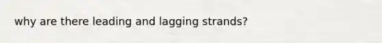 why are there leading and lagging strands?