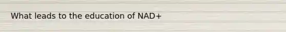 What leads to the education of NAD+