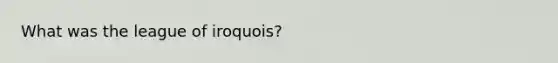 What was the league of iroquois?