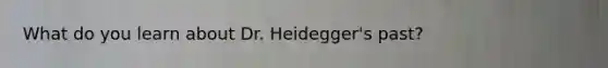 What do you learn about Dr. Heidegger's past?