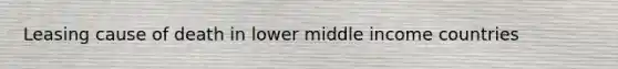 Leasing cause of death in lower middle income countries