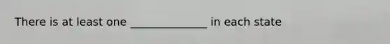 There is at least one ______________ in each state