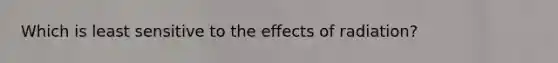 Which is least sensitive to the effects of radiation?