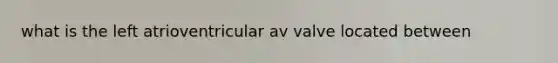 what is the left atrioventricular av valve located between