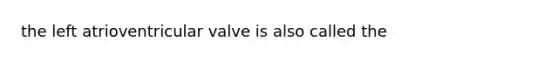 the left atrioventricular valve is also called the