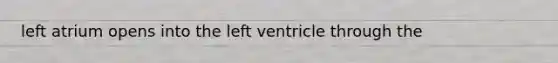 left atrium opens into the left ventricle through the