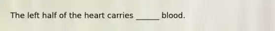 The left half of the heart carries ______ blood.