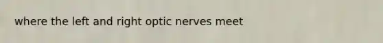 where the left and right optic nerves meet