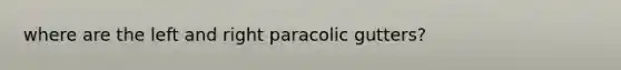 where are the left and right paracolic gutters?