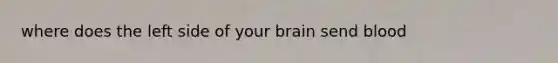 where does the left side of your brain send blood