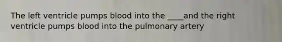 The left ventricle pumps blood into the ____and the right ventricle pumps blood into the pulmonary artery