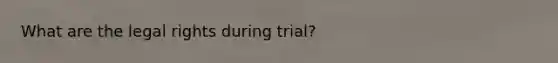 What are the legal rights during trial?