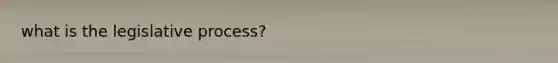 what is the legislative process?