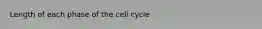 Length of each phase of the cell cycle