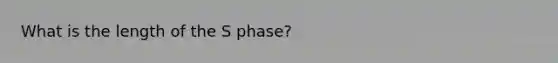 What is the length of the S phase?