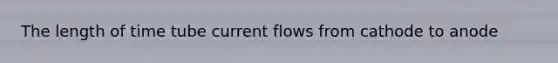 The length of time tube current flows from cathode to anode