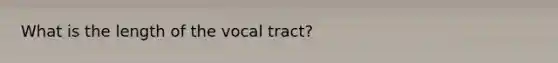 What is the length of the vocal tract?