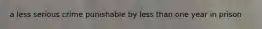 a less serious crime punishable by less than one year in prison