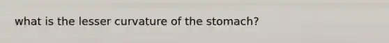 what is the lesser curvature of the stomach?