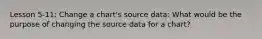 Lesson 5-11: Change a chart's source data: What would be the purpose of changing the source data for a chart?