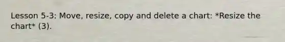 Lesson 5-3: Move, resize, copy and delete a chart: *Resize the chart* (3).