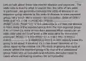 Lets us talk about these two events: disease and exposure - The odds ratio is exactly what it sounds like: the ratio of two odds. - In particular, we generally calculate the odds of disease in an exposure group relative to the odds of disease in anon-exposed group, very much like a relative risk calculation. Odds of (D|E) / Odds (D|E^C) ↓ OR = (P(D|E)/(1−P(D|E)) -------------------- (P(D|E^C)/(1−P(D|E^C)) *if the odds ratio is >1 then the disease is more likely in the exposed group than the non-exposed group if its <1 then it's more in non than exposed What values can an odds ratio take on? 0-inf What is the odds ratio for the cancer example? (P(D|E) = 0.003 P(D|E^C) = 0.001 OR= 0.003/(1-0.003) --------------- = 3.0006018 0.001/(1-0.001) already know it's going to be about 3 because it's a rare event (disease) so it's about equal to the relative risk The odds of getting that type of cancer within the exposed group is 3x that of the unexposed group *odds lets us calculate and estimate the odds ratios in cases where estimating relative risk isn't possible