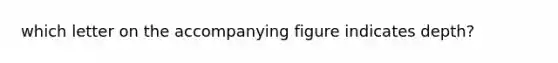 which letter on the accompanying figure indicates depth?