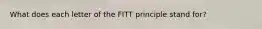 What does each letter of the FITT principle stand for?