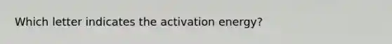 Which letter indicates the activation energy?