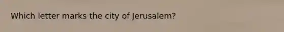 Which letter marks the city of Jerusalem?