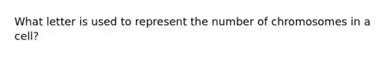 What letter is used to represent the number of chromosomes in a cell?