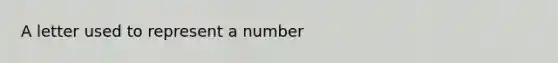 A letter used to represent a number