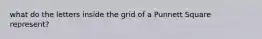 what do the letters inside the grid of a Punnett Square represent?