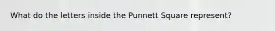 What do the letters inside the Punnett Square represent?