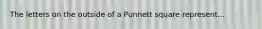 The letters on the outside of a Punnett square represent...