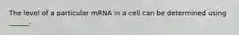 The level of a particular mRNA in a cell can be determined using ______.