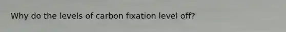 Why do the levels of carbon fixation level off?