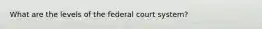 What are the levels of the federal court system?