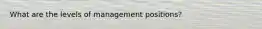 What are the levels of management positions?