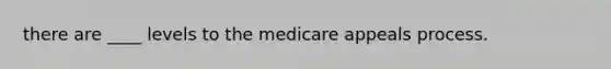 there are ____ levels to the medicare appeals process.