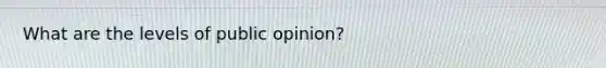 What are the levels of public opinion?