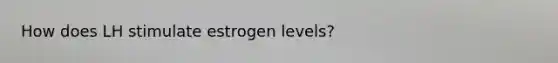 How does LH stimulate estrogen levels?