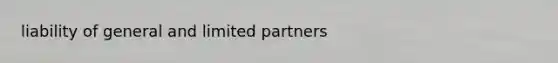 liability of general and limited partners