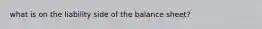 what is on the liability side of the balance sheet?