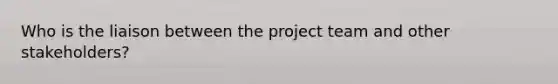 Who is the liaison between the project team and other stakeholders?