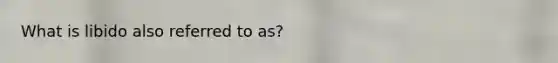 What is libido also referred to as?