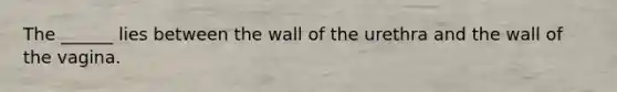 The ______ lies between the wall of the urethra and the wall of the vagina.